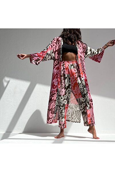 HANGOUT HAREM PANTOLON - Pink Flower