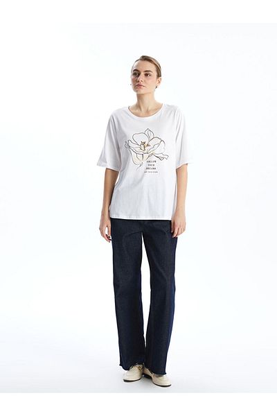 LC Waikiki New Season Crew Neck Floral Women's T-Shirt - S5Fc24Z8