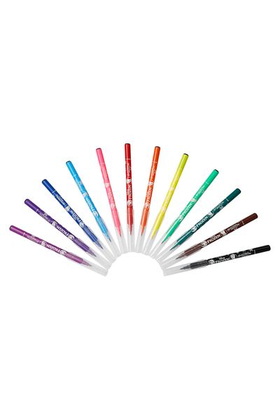 Volkano Frozen 12 Fibre Markers Set – Washable, Non-Toxic, Fine Tip, Bright & Vivid Colors