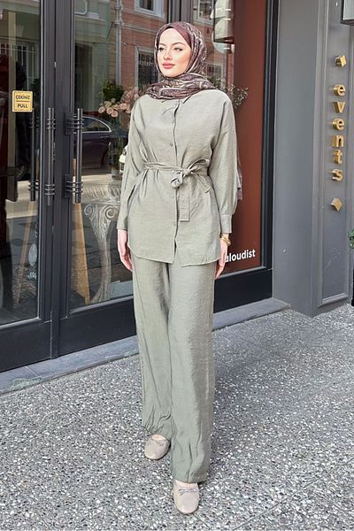 Ovn. Basic Belted Suit - Khaki