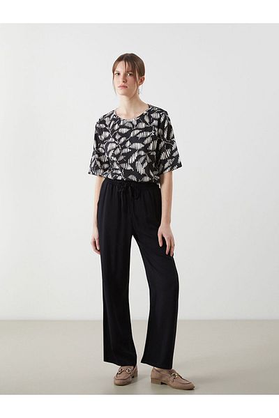 LC Waikiki Tricou de damă cu model cu decolteu rotund de sezon nou - S5KD99Z8