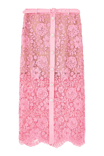 Self-Portrait Dantel Midi Etek