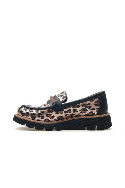 Mammamia Pantofi de damă din piele naturală Stone Casual 25y D25ya-3740 Z Leopard