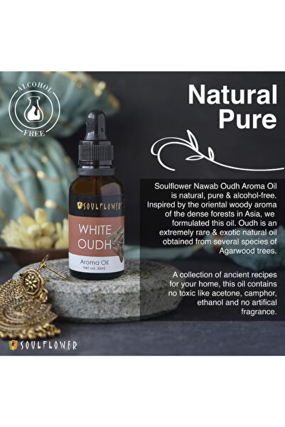 Soulflower White Oudh Aroma Oil Clear 30ml