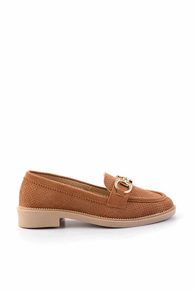 Bambi Tan Suede Women's Loafer Shoes01362245702