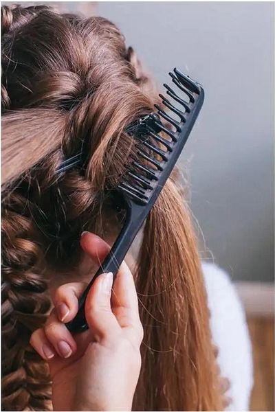 Transformacion Double Row Hair Detangling Comb Long Curly Wet Hair Comb 721407