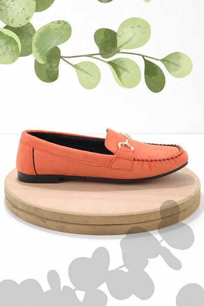 Bambi Dámské mokasínové boty z granátového jablka Flower Suede01542167302
