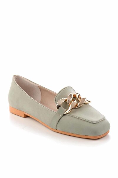 Bambi Vodovozelená nubuková dámska mokasínová obuv01641165901