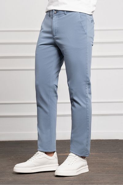 Morven Pantaloni chino pentru bărbați, albastru, cu potrivire dinamică, cu potrivire relaxată