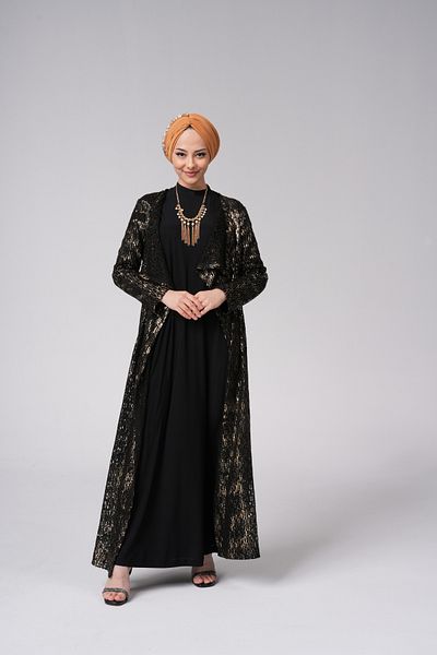Ambargo Cardigan |   Women's Cardigan |   Varaklı Knitwear Long Cardigan |   Handmade, Special Design