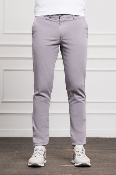 Morven Men's Gray Slim Fit Slim Fit Chino Trousers