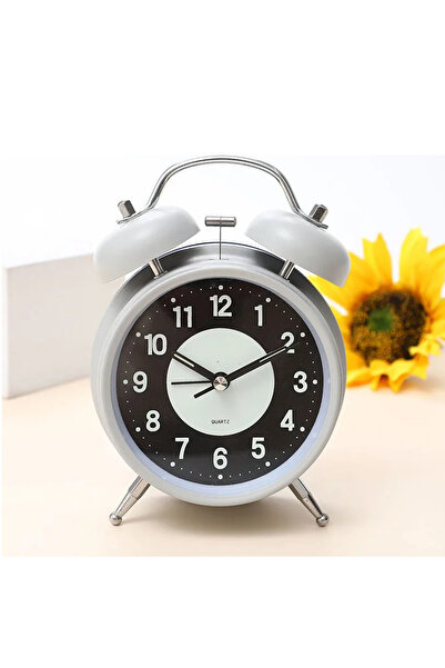 keyfim shop Fosforlu ve Işıklı Çalar Saat Ev Ofis Aksesuar Nostaljik Masa Saa...