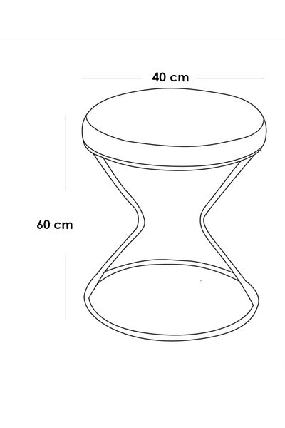 Generic طاولة جانبية حديد و خشب رخامي أسود و ابيض- 40×40×60سم