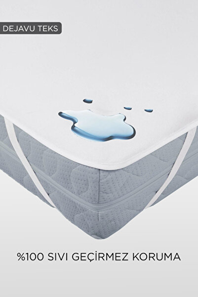 dt dejavu.teks %100 Sıvı Geçirmez Micro 4 Köşe Lastikli Alez | Tek Çift Batta...