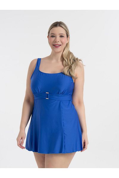 AQUAVİVA Aquaviva Women's Plus Size Saks Scarlett Buckle Dress Swimsuit