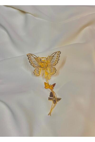 JHTshop Taşlı Kelebek Saç Klipsi, Yapay Elmas Pençe Klipsi, İnci Püsküllü Saç...