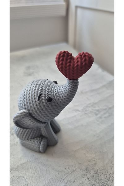 CESTOPİENO Hose Hearted Elephant Decor Cake Ornament - Mini Gift Ornament
