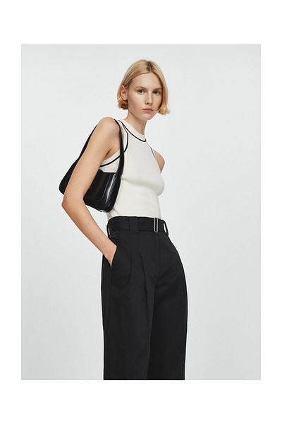 MANGO Woman Pantaloni cu bucle pentru curea