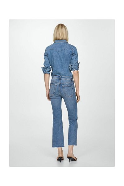 MANGO Woman Sienna flared cropped jeans