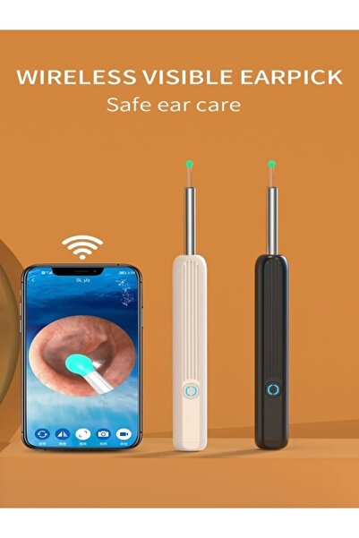 Genel Markalar Kablosuz Wifi Kulak Temizleme Çubuğu Otoskop Kamera Akıllı Görüntülü Kulak Temizleyici.