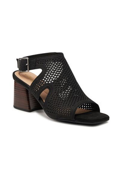 CLARKS Fekete nubuk női szandál