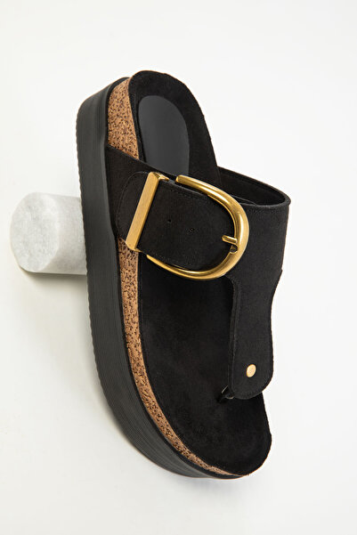 SOHO Чорні замшеві жіночі капці 20348