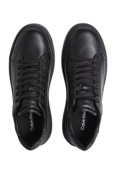 Calvin Klein Pánské ležérní černé tenisky s plochou podrážkou s hladkým povrchem HM0HM01659-0GJ