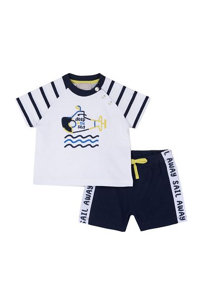 Chicco Set aus T-Shirt und Shorts mit Unterwasser-Aufdruck
