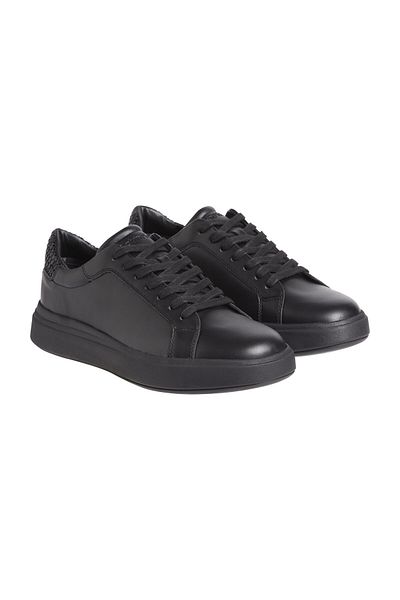 Calvin Klein Pánské ležérní černé tenisky s plochou podrážkou s hladkým povrchem HM0HM01659-0GJ