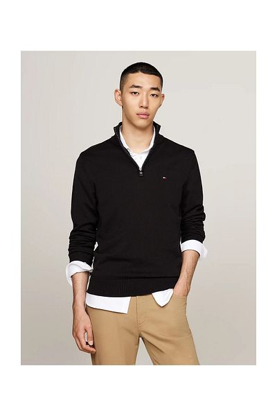 Tommy Hilfiger ESSENTIAL BUMBAC ZIP MOCK