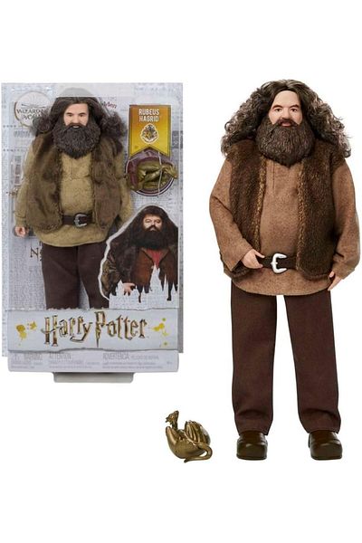 Wizarding World دمية هاري بوتر روبيوس هاجريد القابلة للتجميع، يبلغ طولها تقريبًا 12 بوصة وترتدي قميصًا بحزام