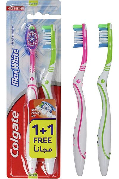 Colgate T.b Max White--med 1 1 Free (819882) --- Colgate Max White Toothbrush-Medium 1 1 Offer