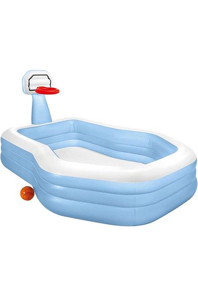 Intex Swim Center Shooting Hoops Family Pool, Blue/White