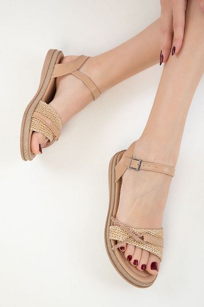 SOHO Nude-Wicker Damensandalen 20393