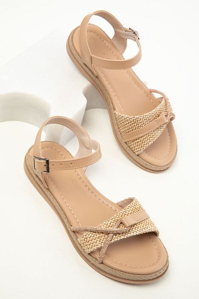 SOHO Nude-Wicker Damensandalen 20393