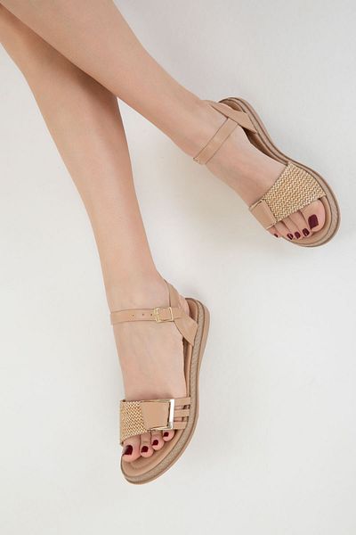 SOHO Nude-Wicker Damensandalen 20395