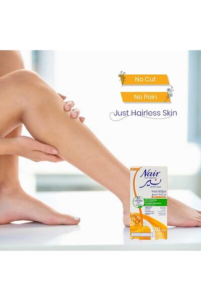 Nair Body Wax Strips Milk and Honey, 20 Strips - Pack of 1