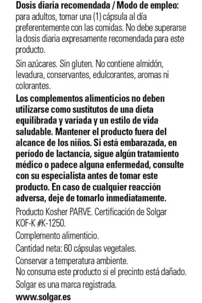 Solgar L-Glutathione, 250 mg - 60 Capsules