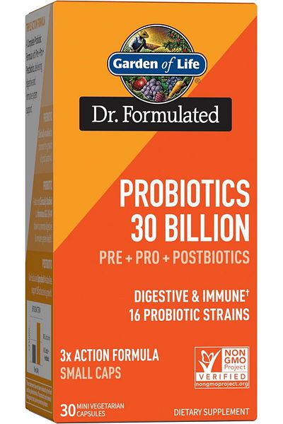 GARDEN OF LIFE Dr Formulated Once Daily 3-in-1 Complete Probiotics, Prebiotics & Postbiotics - PRE +