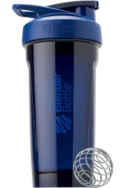 Blender Bottle Strada Shaker Cup Perfect for Protein Shakes and Pre Workout, 28-Ounce, Blue
