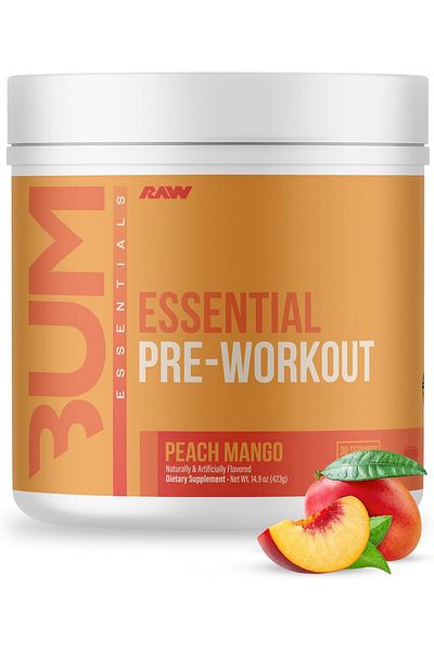 RAW Essential Pre-Workout Peach Mango 30 Servings