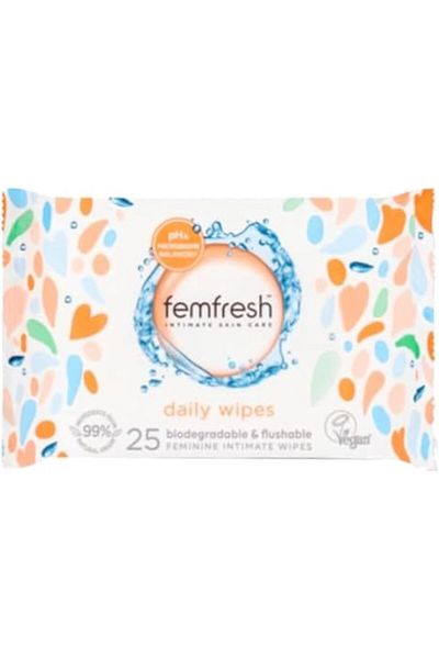 Femfresh Intimate Skin Care Freshening And Soothing Wipes With Calendula & Mallow Extracts, 25 Wipes