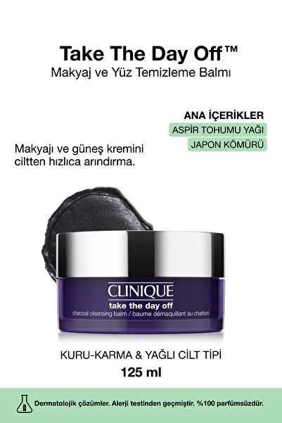 Clinique Take The Day Off™ Kömür Makyaj Temizleme Balmı 125ml | Göz Ve Yüz Ma...