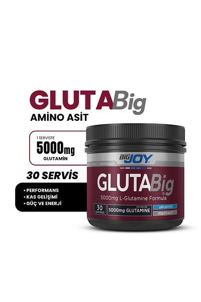 Bigjoy Sports Glutabig Powder L-Glutamine 150Gr 30 Servings Glutamine Amino Acid