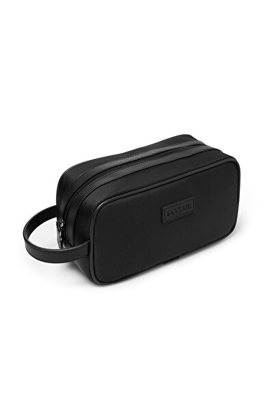 Fossil Siyah Erkek El Çantası Kozmetik Portföy Bakım Tıraş Çantası Traşlık Clutch Günlük 01FI2000