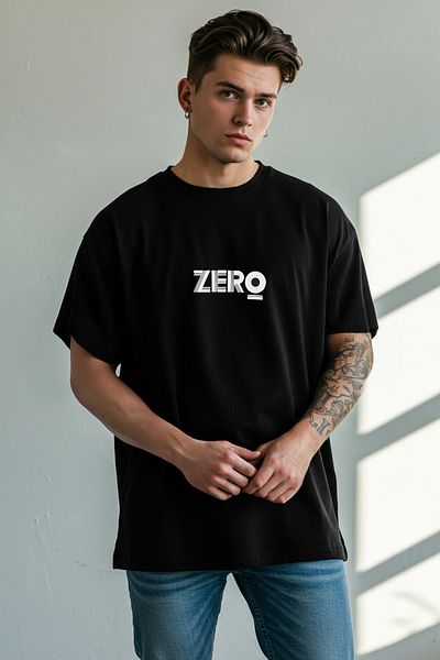 Trendyol Collection Μαύρο T-Shirt Regular Cut Zero Printed 100% βαμβάκι TMNSS25TS00121