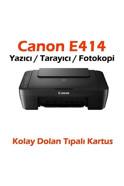Canon Dolan Kartuşlu E414 Yazıcı / Tarayıcı / Fotokopi+ Yazıcı USB kablosu hediye