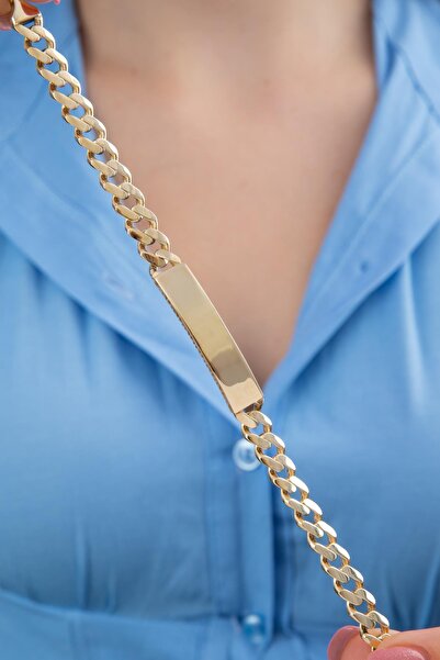 Fiyonk Kuyumculuk 14 Ayar Altın Gurmet Zincirli Künye