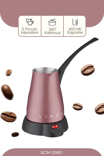 Sinbo SCM-2960 - Wireless Inox Electric Coffee Pot