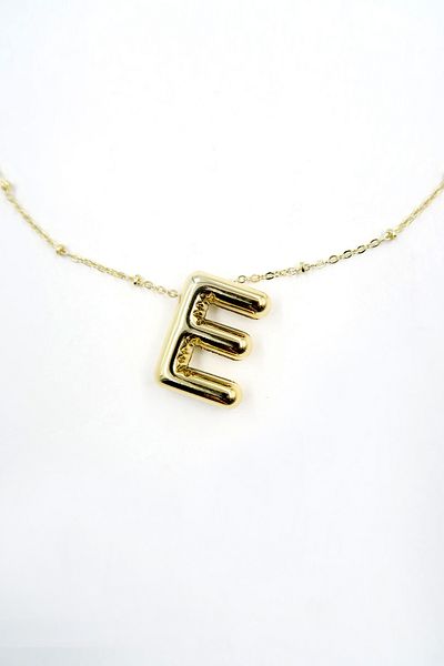 Trend Alaçatı Stili Goldene 3D-Buchstabe-E-Gold-Halskette für Damen ALC-X13855